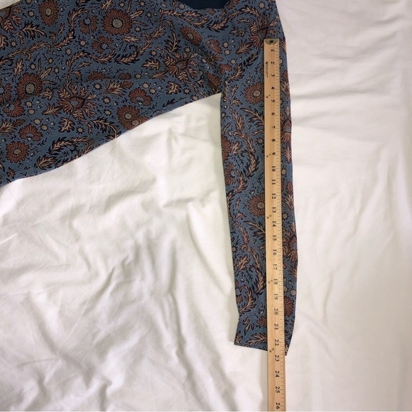 Cabi Provencial XXS Tunic Style 3295 Blue Brown Floral Long Sleeves Dress - Picture 8 of 10